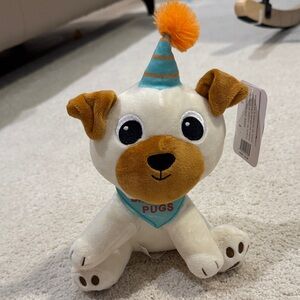 Birthday pug stuffed animal